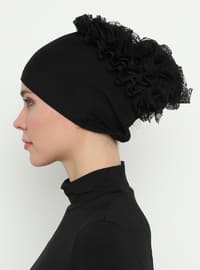Black - Lace up - - Bonnet