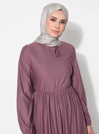 Lilac - Crew neck - Unlined - Dress