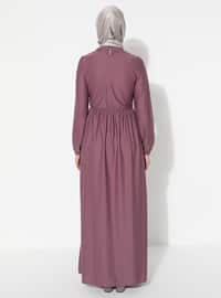 Lilac - Crew neck - Unlined - Dress
