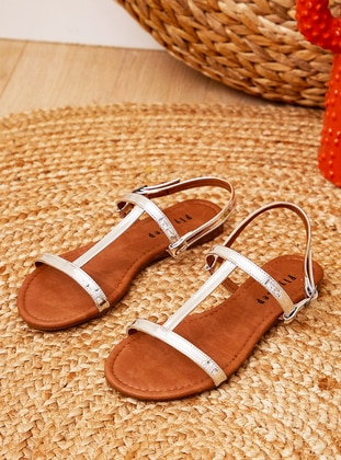 Silver tone - Sandal - Sandal - Shoestime