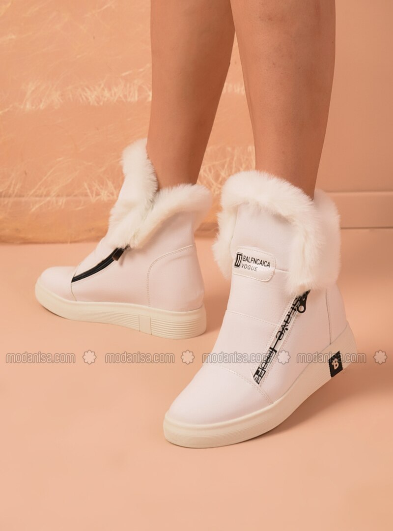 white casual boots