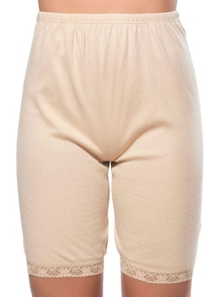 Cotton Lace Panty Briefs Nude