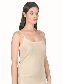 Ribbed Cotton Tank Top With Drawstring Straps