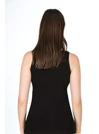 Strappy Ribbed Cotton Tank Top Black