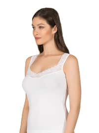 White - - Undershirt - Özkan İç Giyim