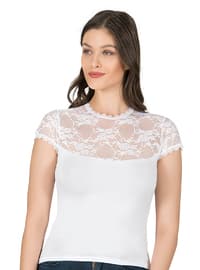 White - Viscose - Undershirt - Özkan İç Giyim