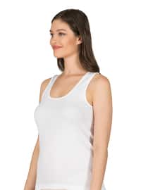 White - - Undershirt - Özkan İç Giyim