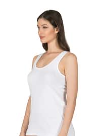 أبيض - - قميص داخلي - Özkan İç Giyim