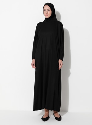 Black - Unlined - Prayer Clothes  - Sayın Tesettür