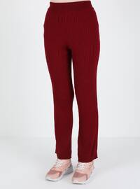 Maroon - Unlined - Acrylic - - - Knit Suits