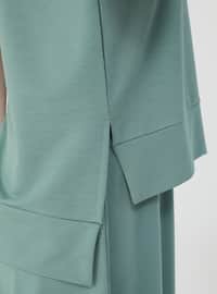 Tunic&Skirt Set - Almond Green - Refka Basic