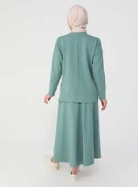 Tunic&Skirt Set - Almond Green - Refka Basic