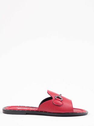 Red - Red - Sandal - Slippers - Art Shoes