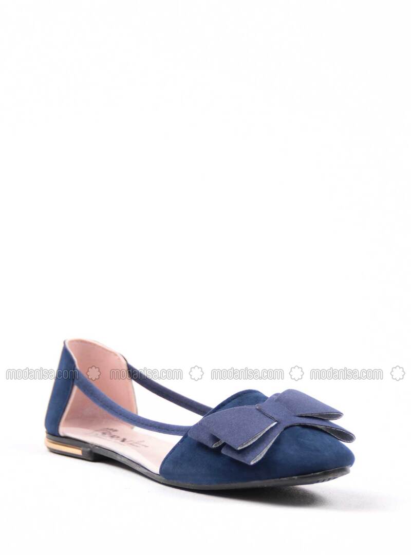 navy blue flat slingback shoes