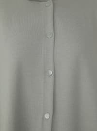 Hood Detailed Snap Fastener Sports Topcoat- Thyme
