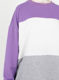 Crew-Neck Sweatshirt - Lilac