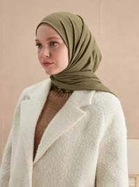 Combed Cotton Shawl Leaf Green