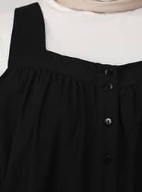 Black - Unlined - Sweatheart Neckline - Jumpsuit