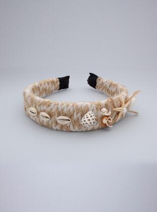 Seashell Rustic Headband - Cream - Much And More