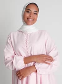 Pink - Crew neck - Tunic - Casual