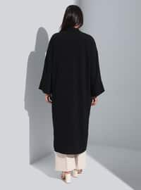 Plus Size Solid Color Abaya Abaya Abaya Black