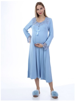 Maternity Nightgown Blue