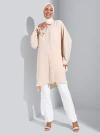 Long Tunic Beige With Tie Detail Back