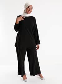 Oversize Tunic&Trousers Set - Black