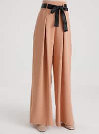 Ribbon Belt Aerobin Trousers Skirt - Tabac