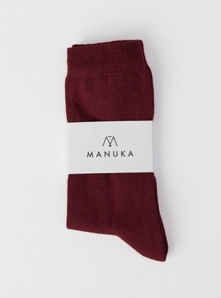 Maroon - Socks - MANUKA