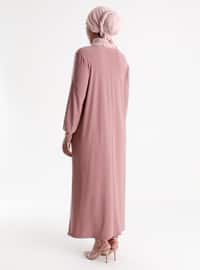 فستان كاجوال أساسي مقاس كبير - سلموني - علياء