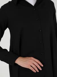 Button Down Mevlana Shirt İn Oxford Fabric Black