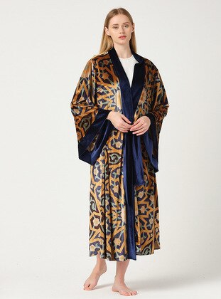 Unlined - Printed - Multi - Multi - Kimono - Galeri Tunç