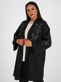 Oversize Jacket&Trousers Evening Dress Set - Black