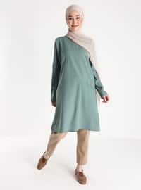 Pocket Relax Fit Tunic - Reseda Green