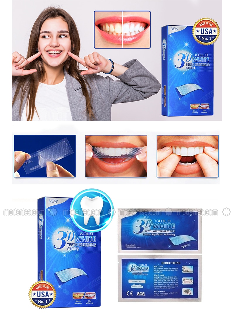 3pcs Teeth Whitening Strips 3D White Proffessional Effects - Multi