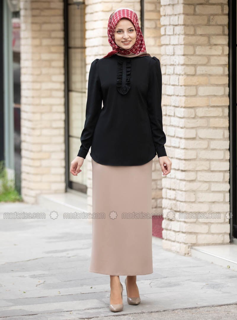 black evening tops for ladies