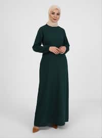 فستان بجيب مخفي - أخضر زمردي - تافين