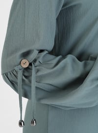 Sleeves Ribbon Detailed Tunic - Reseda