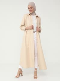 Easy to Use Cape with Side Pockets - Beige