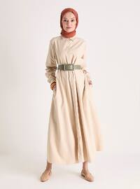 Easy to Use Cape with Side Pockets - Beige