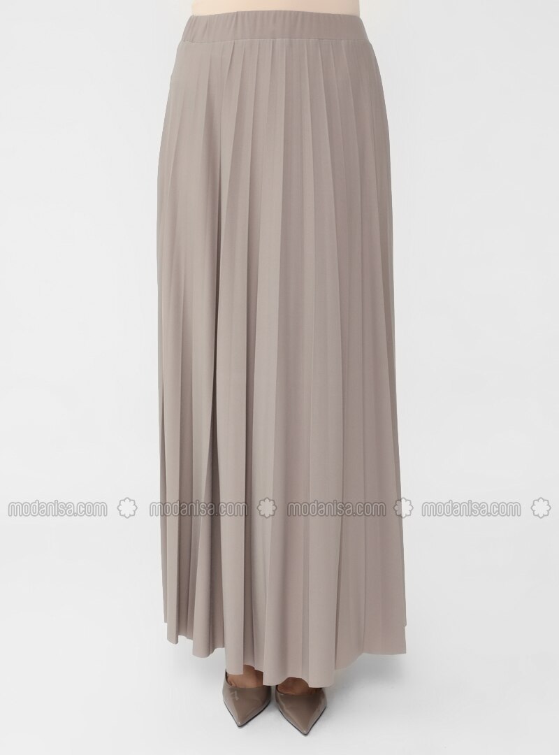 Sandy Fabric Pleated Skirt - Vintage 