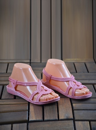 Pink - Sandal - Slippers - Odesa Ayakkabı