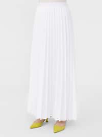 White - Ecru - Unlined - Skirt - Casual