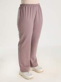 Oversize Tunic&Trousers Tracksuit Set - Dusty Lilac