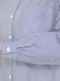 Blue - Stripe - Point Collar - Tunic