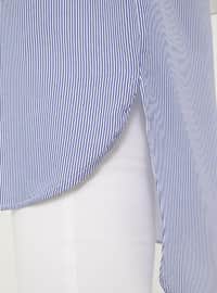 Blue - Stripe - Point Collar - Tunic