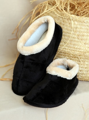 Casual - Black - Home Shoes - Pembe Potin