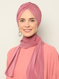 زهري داكن - من لون واحد - حجابات جاهزة