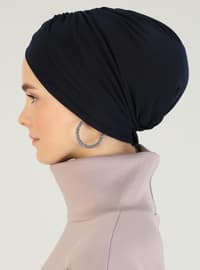 Crossed Three Straped Instant Hijab Navy Blue 2 Instant Scarf
